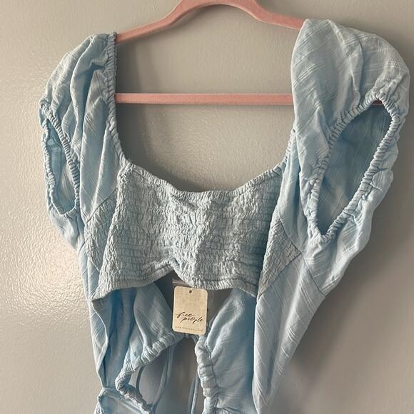 Free People Extra Dose Midi Dress Size Blue Size Medium Brand New With … - Picture 8 of 14